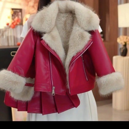 Mädchen lederjacke - pu,