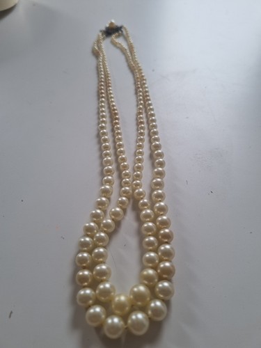 Vintage perlenkette zweireihig - vintage,