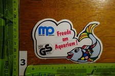 Alter Aufkleber Aquarium Zubehör Fische Futter Pflege MP HETSCHER TÜV GS (A)