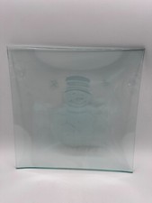 Glasschale quadratisch Schneemann ☃️