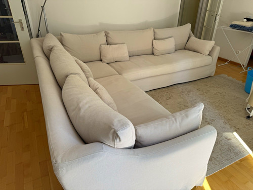 Ikea ecksofa beige - 100%, leinen