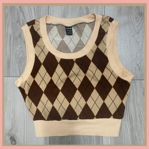 Original shein argyle - 🤎,