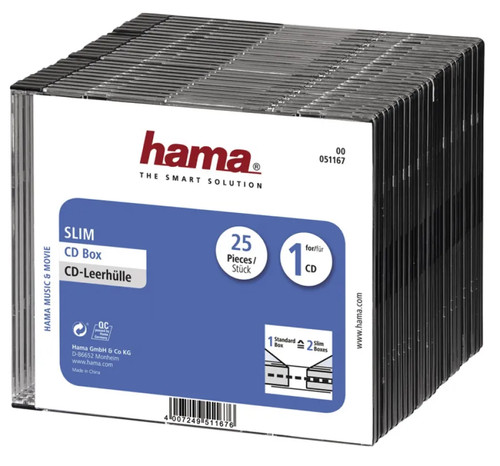 Hama slim box 25er pack - cd,