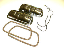 Satz Ventildeckel chrom mit Klammern und Dichtungen für VW Käfer    NEU