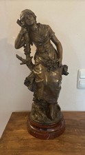 Wunderschöne, traumhafte Bronze Mädchen Skulptur 70 Cm Groß 20 Kg