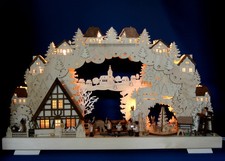 LED 3D-Schwibbogen 68cm Auf in