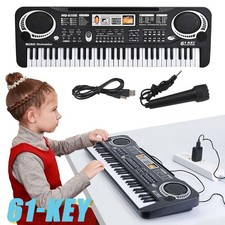 61Tasten Digital Musik Keyboard Kinder Elektronische Tastatur Klavier+Mikrofon
