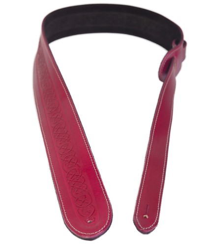 Roter geprägter gitarrengurt - roter,