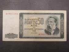Geldschein von DDR 50 Mark