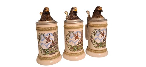 Bierkrug steinkrug zinndeckel - bierkrug,