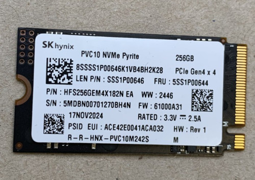 Hynix pvc10 256gb 2 2242 - 256gb,