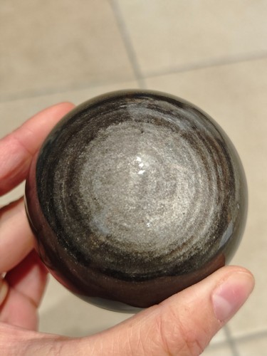 4cm silberner obsidian - silberner,
