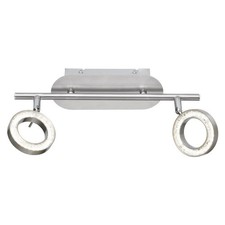 Wofi LED Deckenleuchte Naomi Nickel matt 2x 5W 860lm warmweiß schwenkbar UVP 82€