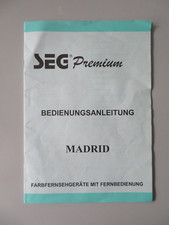 SEG Premium TV Fernseher Madrid Gebrauchsanweisung Manual deutsch 90er Jahre