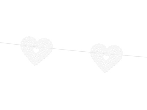 Girlande mit herzen party - herzen, 1,8m