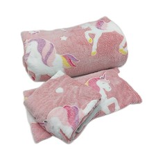 GAVENO CAVAILIA Teddy Bettwäsche Set leuchtet im Dunkeln Regenbogen Einhorn Flee