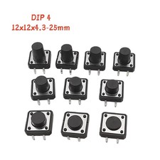 4 polig 12 x 12 x 4,3 - 25 mm