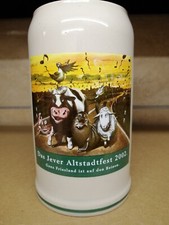 Jever Bierkrug Seidel Keramik Stein Altstadtfest Jever 2002 Rarität