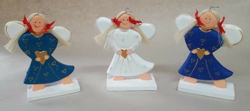 Schutz engel figur holz 3er - holz,
