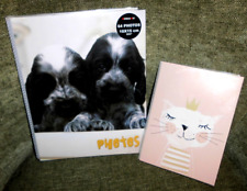 2 Foto-Einsteckalben Hund und Katzenmotiv 1x64 Fotos, 1x32 Fotos, 15x10 cm