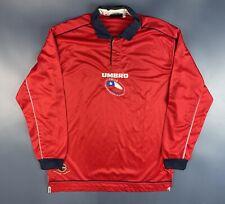 CHILE NATIONALMANNSCHAFT 2000/2003 HEIM FUSSBALL LANGARM UMBRO SHIRT GRÖSSE L ERWACHSENE