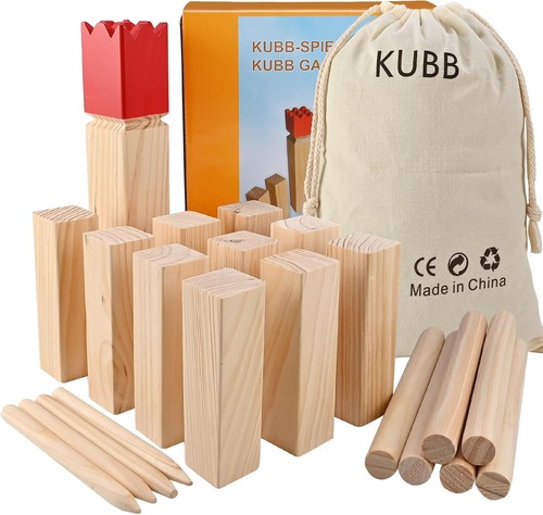 Kubb wikingerschach holzspiel - wikingerschach,