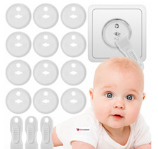 Kindersicherung Steckdosen 15er Set mit Schlüssel – Steckdosenschutz für Kinder