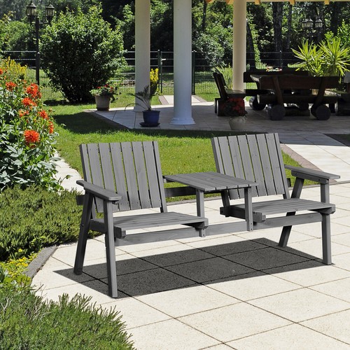 Outsunny gartenbank mit - gartenbank, tisch