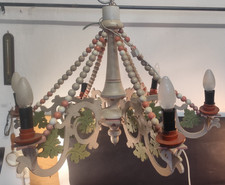 Lichterspinne Leuchter Spinne Spirituslack 1935 Eichenlaub Erzgebirge elektrisch