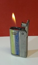 Altes IMCO STREAMLINE 6800 Benzinfeuerzeug gelb und blau Lighter Brennt!