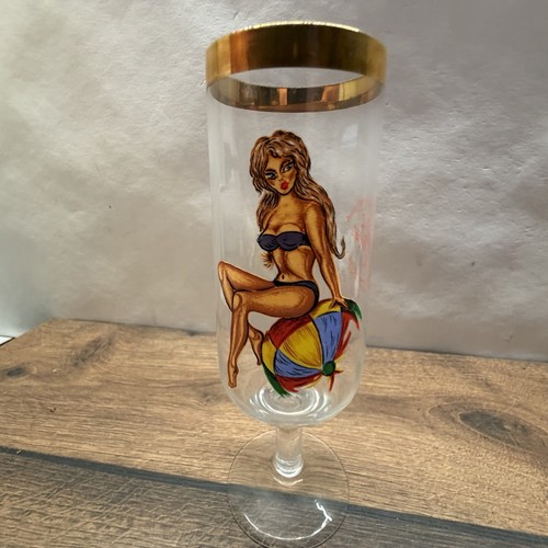 Vintage pin bierglas - up,