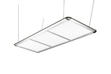 Billard Lampe Leuchte Billardlampe, LED Flat, silber, 195x70x6,5 cm 