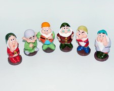Gummi Zwerge Disney Figuren Sammlung Quietschfiguren mit Sockel / 6 Stück
