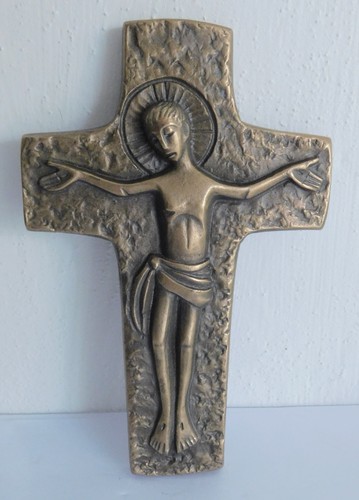 Bronze kreuz jesus 18x12cm 27 - bronze,