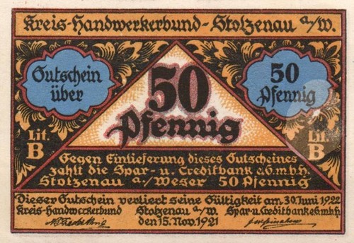 Verschiedene scheine notgeld - scheine,