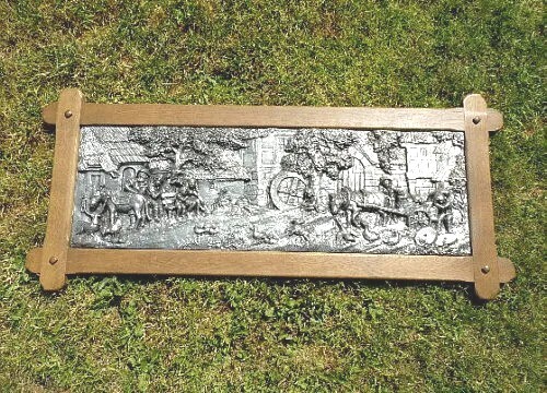Antikes zinn wandbild - antikes,