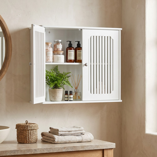 Wandschrank mit lamellentür - wandschrank,