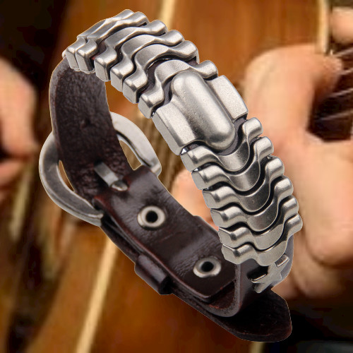 Armband echtleder braun - armband,