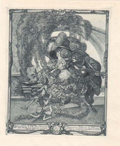 Exlibris bookplate - exlibris,