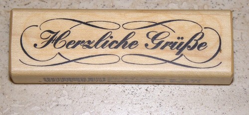 Stempel herzliche grüße - stempel, --