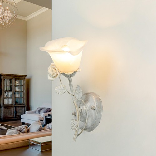 Wandlampe shabby weiß creme - shabby,