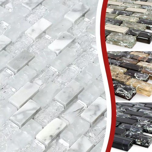 Glas naturstein mosaikfliesen - glas,