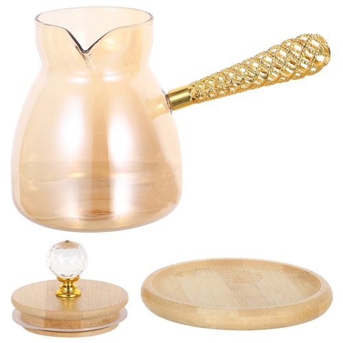 Vintage milchkessel aus glas - milchkessel,