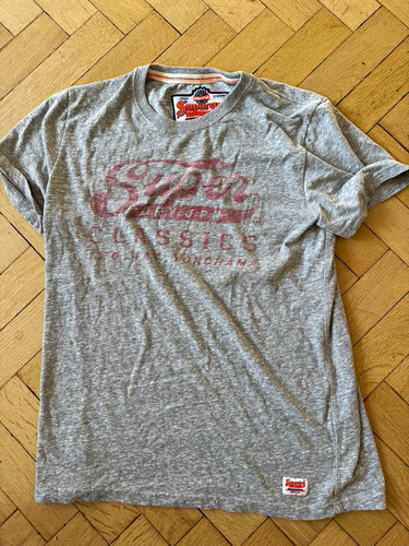 Superdry herren shirt grau - t-shirt,