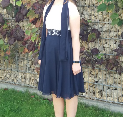 Abend ballkleid mit schal - abend-/ballkleid,