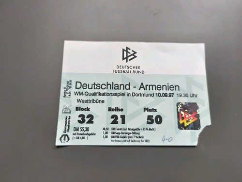 Altes ticket 1997 wm - altes, 10.09.1997
