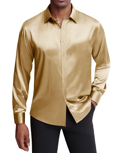 Herren seidensatin langarm - seidensatin,