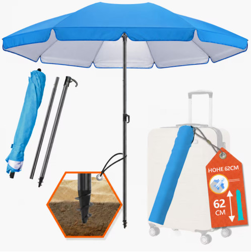 Strandschirm ø160cm upf50 - Ø160cm, upf50+