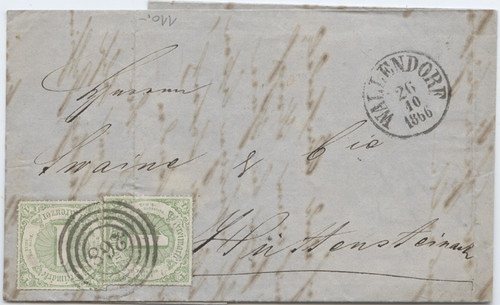 Thurn und taxis 1866 brief - thurn,