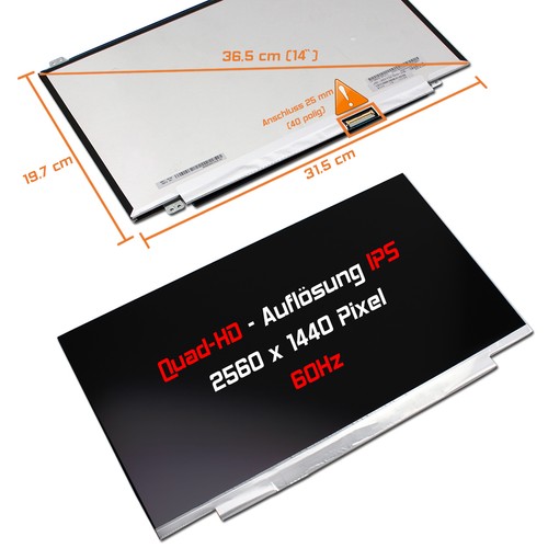 Led display glossy - 14,0",